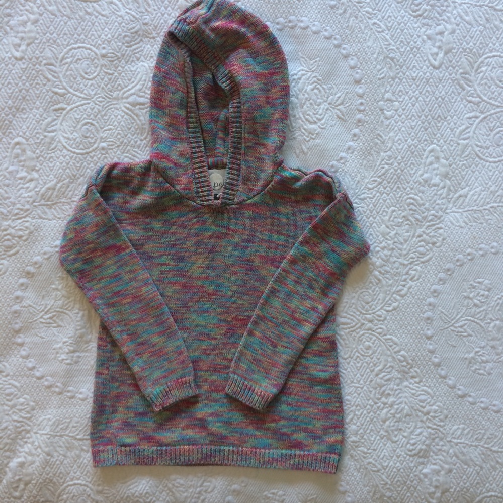 🌈 Peek Rainbow Knit Hoodie